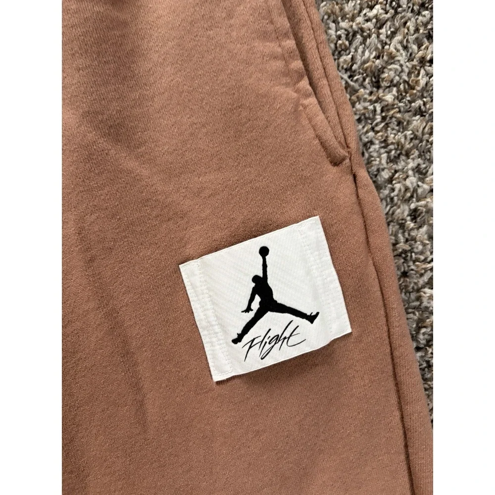Nike Air Jordan Pants Mens Small S Brown Flight Fleece Jogger DA9812-256